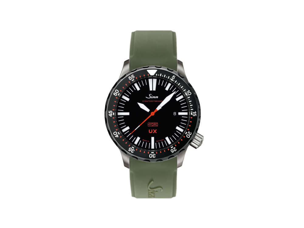 Reloj de Cuarzo Sinn UX SDR, 44mm, 500atm, Negro, Correa silicona, 403.050 SI117