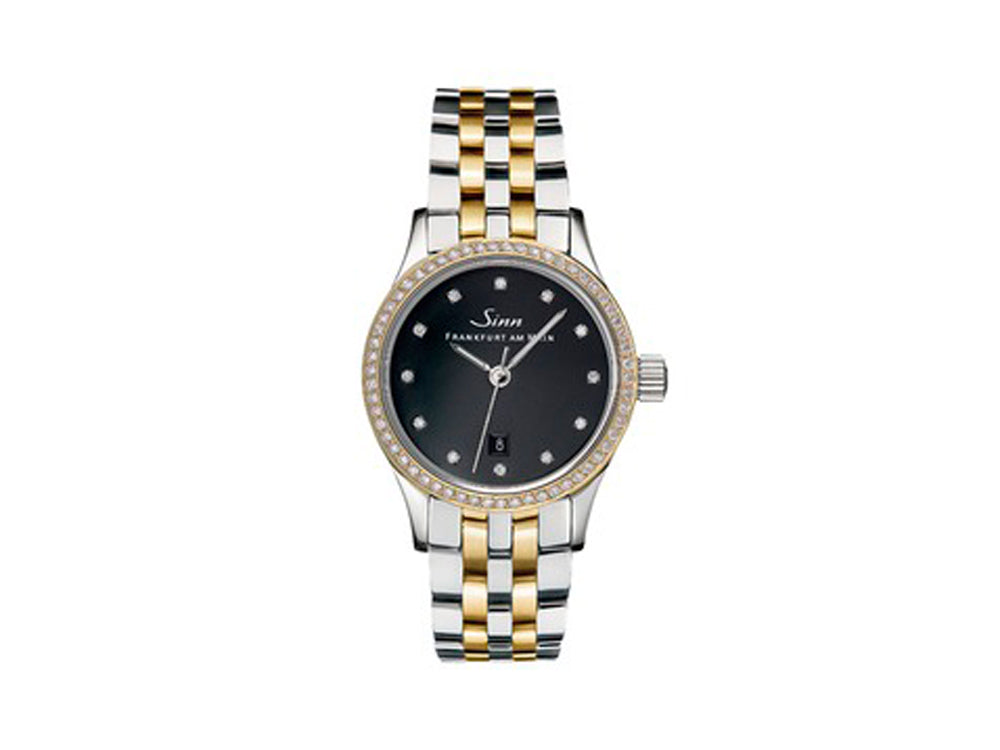 Reloj Automático Sinn 456 TW70 GG, ETA 2671, Negro, Diamantes, 456.040 MB83