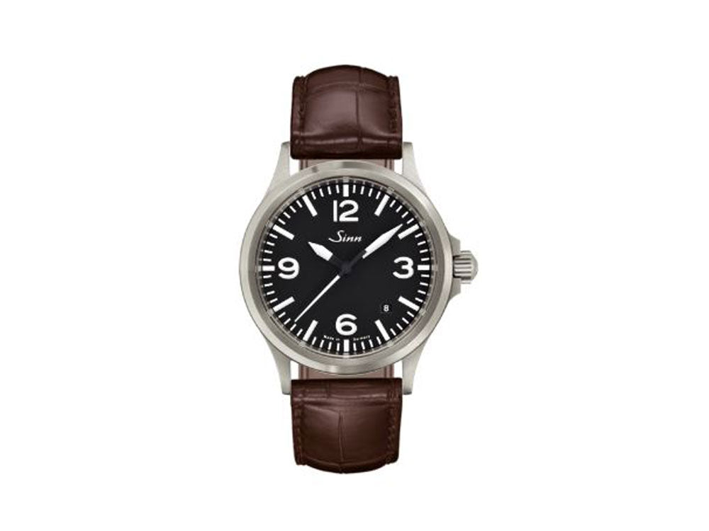 Reloj Automático Sinn 556 A, Negro, Correa de Aligátor, 556.014 LB13