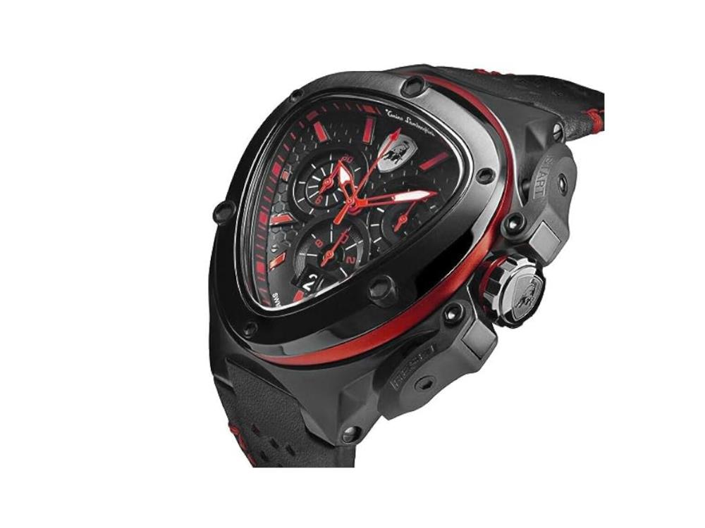 Reloj de Cuarzo Tonino Lamborghini Spyder X Red, 53 mm, Cronógrafo 