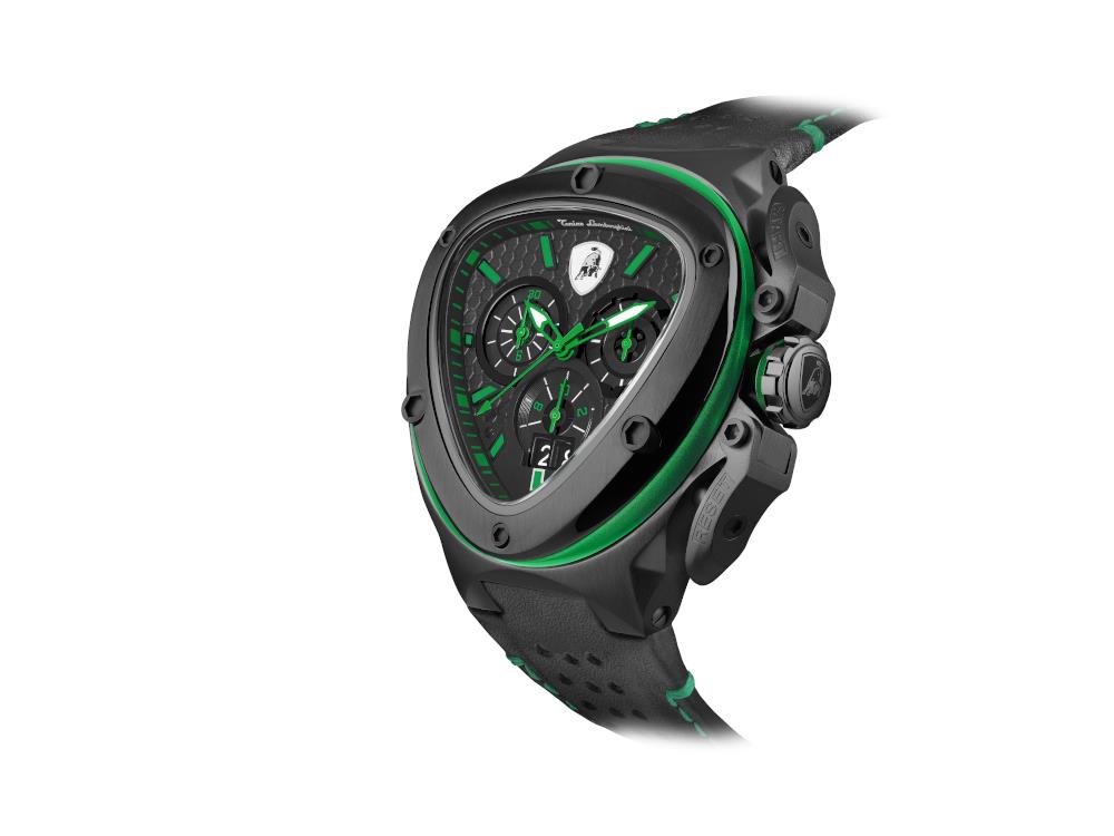 Reloj de Cuarzo Tonino Lamborghini Spyder X Verde Negro, 53 mm, Cronógrafo, T9XF