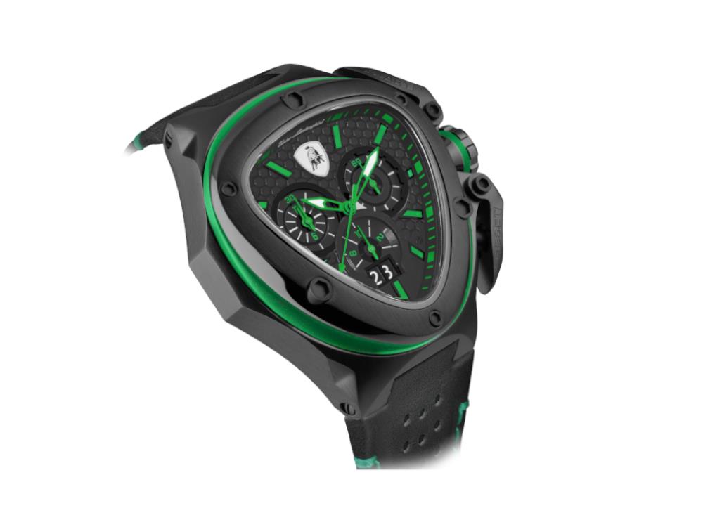 Reloj de Cuarzo Tonino Lamborghini Spyder X Verde Negro, 53 mm, Cronógrafo, T9XF