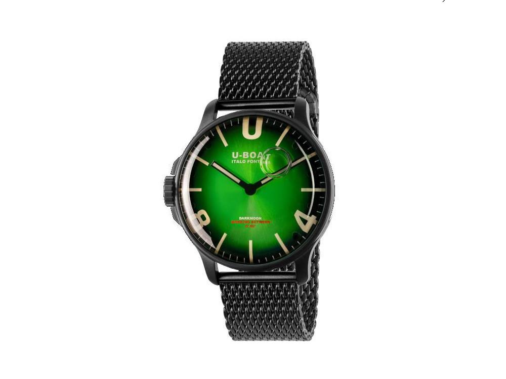 Reloj de Cuarzo U-Boat Capsoil Darkmoon Soleil Green IPB, 44 mm, 8698/MT