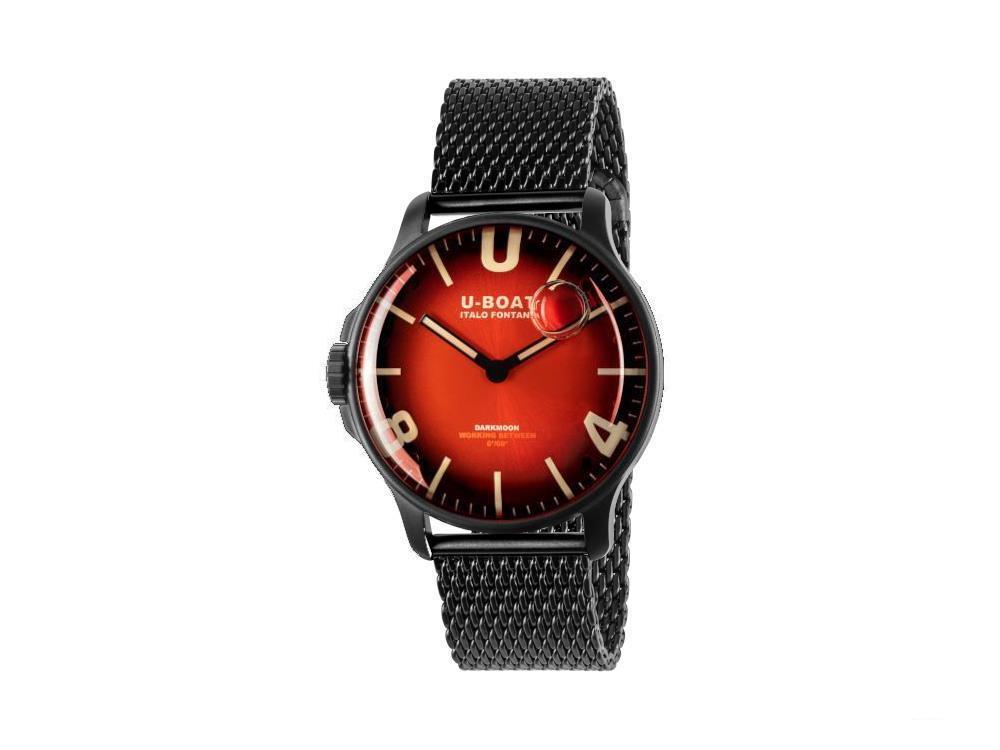 Reloj de Cuarzo U-Boat Darkmoon Capsoil Soleil Red IPB, 44 mm, 8697/MT