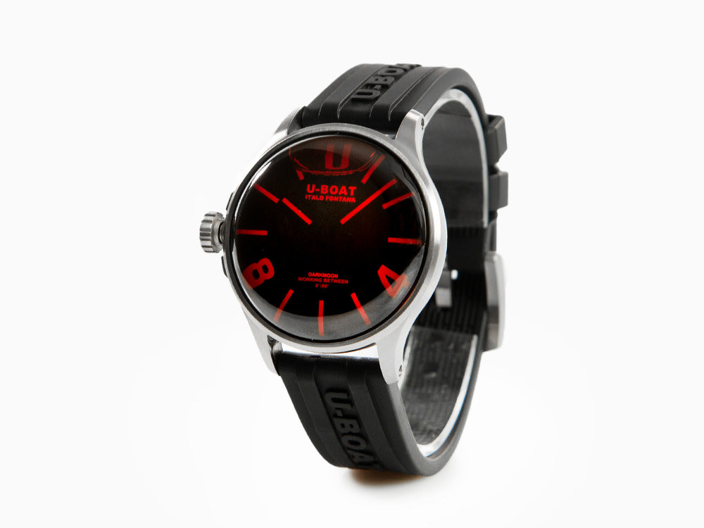 Reloj de Cuarzo U-Boat Capsoil Darkmoon Glass, SS, 40 mm, Rojo, 9305