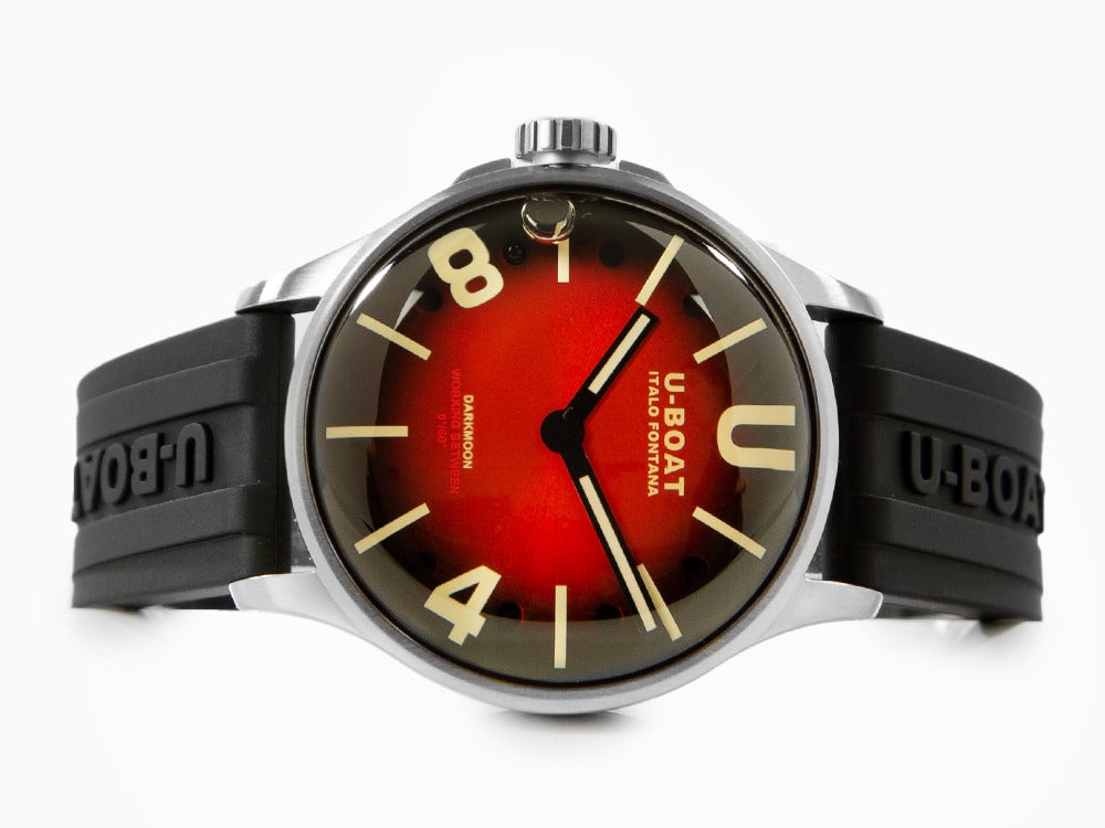 Reloj de Cuarzo U-Boat Capsoil Darkmoon Soleil Red SS, 40mm, 9500