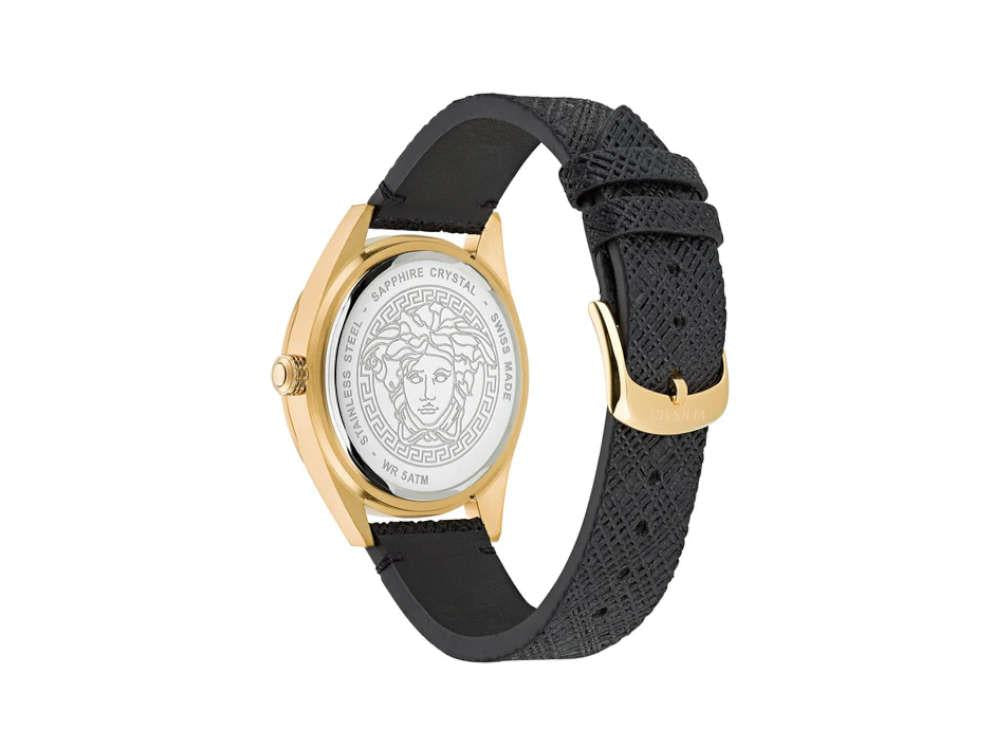 Reloj de Cuarzo Versace V-Code, Negro, 42 mm, Cristal de Zafiro, VE6A00223