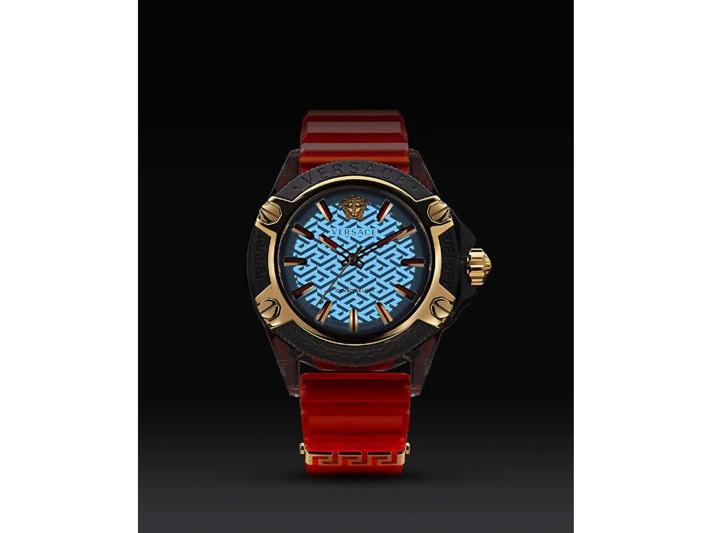 Reloj de Cuarzo Versace Icon Active Indiglo, Policarbonato, 43mm, VE6E00223