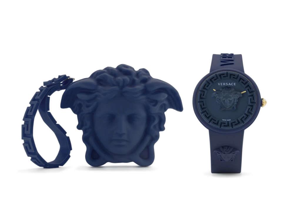 Reloj de Cuarzo Versace Medusa Pop, Silicona, Azul, 39 mm, VE6G00623