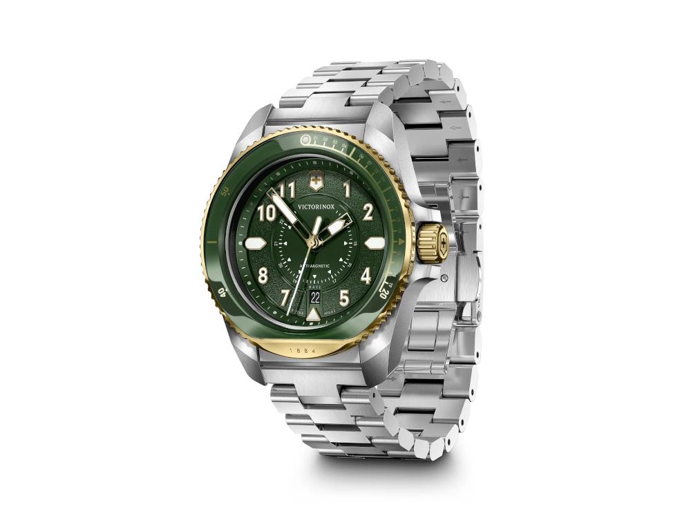 Reloj de Cuarzo Victorinox Journey 1884, Verde, 43 mm, PVD de Oro, V242012