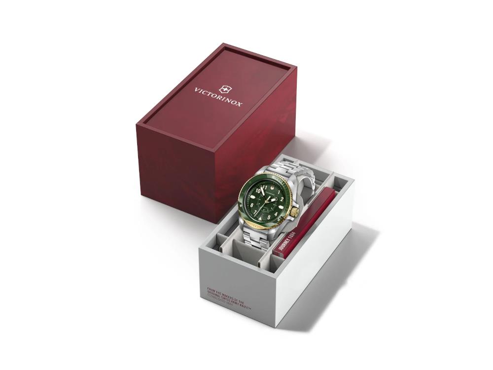 Reloj de Cuarzo Victorinox Journey 1884, Verde, 43 mm, PVD de Oro, V242012