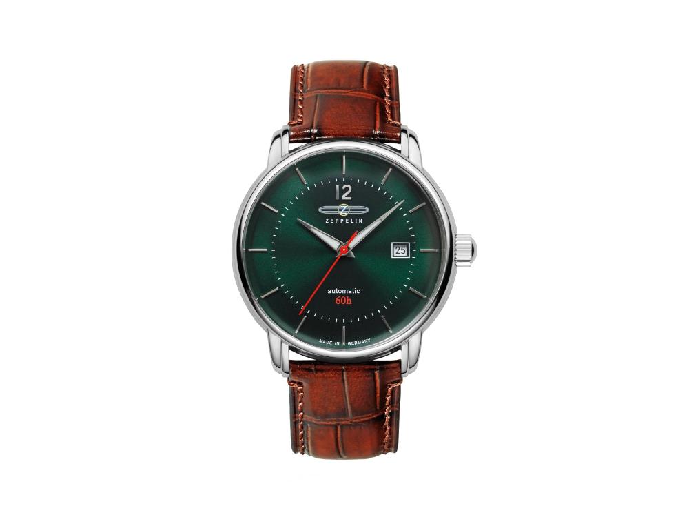 Reloj Automático Zeppelin LZ 120 Bodensee, Verde, 40cm, Correa de piel, 8160-4